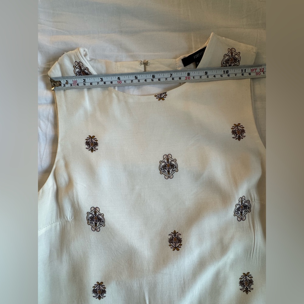 Forever 21 Off White Sleeveless A-Line Sundress - Picture 11 of 13